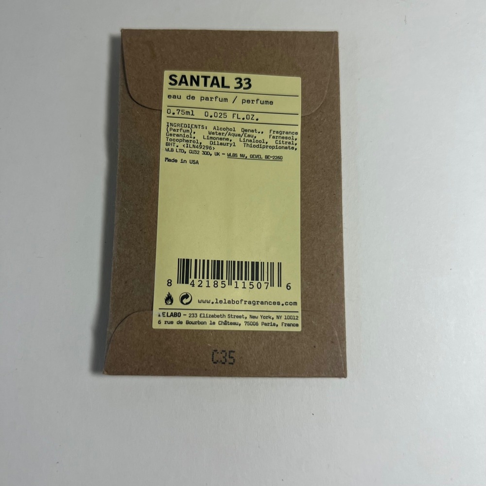 Nordstrom le labo GWP Smart Sample Santal 33 0.75ml